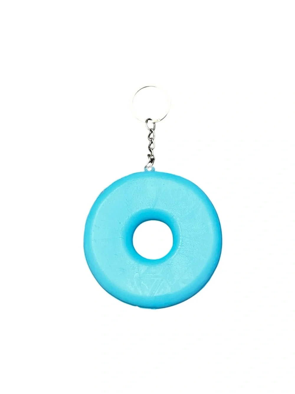 Donut Hot Pink Blue Sprinkles Squishy Toy Best Seller Stress Relief Keychain